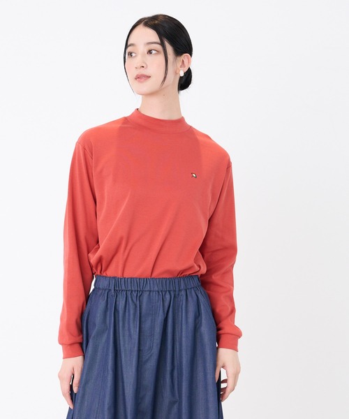 Arnold Palmer(アーノルドパーマー)の「シェア スムースコットン モックネック ロングTシャツ(Tシャツ/カットソー・レディース・ブラック/ホワイト/テラコッタ/オートミール・S/L/LL/XS/M)」の14枚目の写真