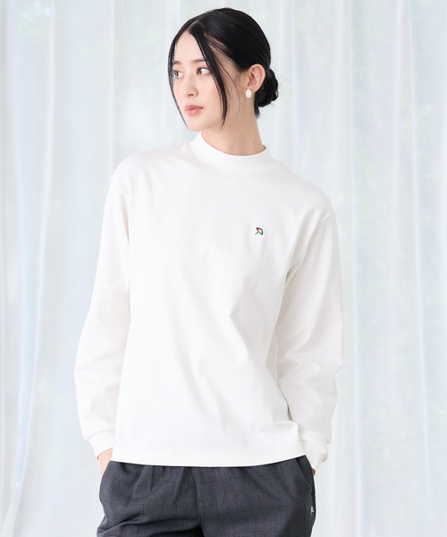 Arnold Palmer(アーノルドパーマー)の「シェア スムースコットン モックネック ロングTシャツ(Tシャツ/カットソー・レディース・ブラック/ホワイト/テラコッタ/オートミール・S/L/LL/XS/M)」の7枚目の写真