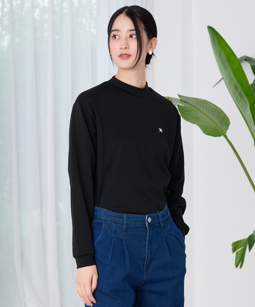 Arnold Palmer(アーノルドパーマー)の「シェア スムースコットン モックネック ロングTシャツ(Tシャツ/カットソー・レディース・ブラック/ホワイト/テラコッタ/オートミール・S/L/LL/XS/M)」の9枚目の写真