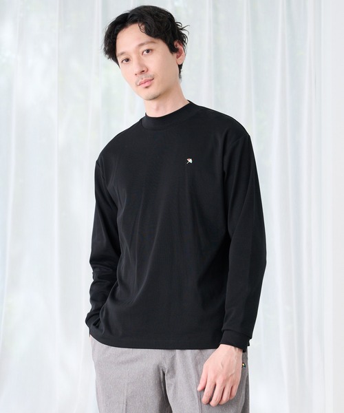 Arnold Palmer(アーノルドパーマー)の「シェア スムースコットン モックネック ロングTシャツ(Tシャツ/カットソー・レディース・ブラック/ホワイト/テラコッタ/オートミール・S/L/LL/XS/M)」の12枚目の写真