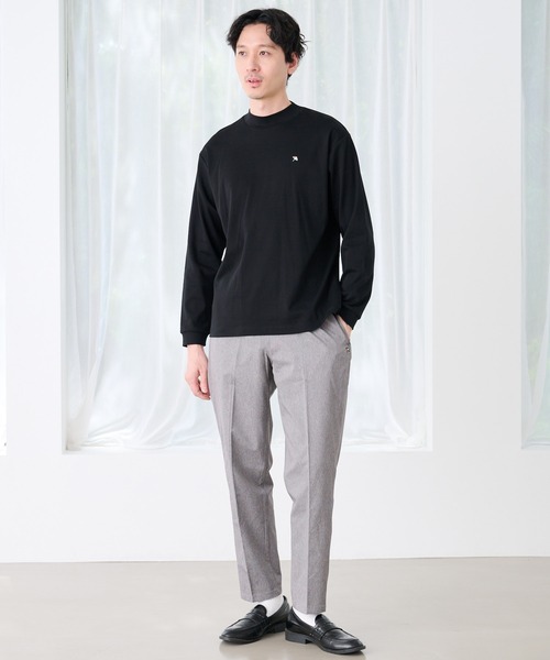 Arnold Palmer(アーノルドパーマー)の「シェア スムースコットン モックネック ロングTシャツ(Tシャツ/カットソー・レディース・ブラック/ホワイト/テラコッタ/オートミール・S/L/LL/XS/M)」の13枚目の写真