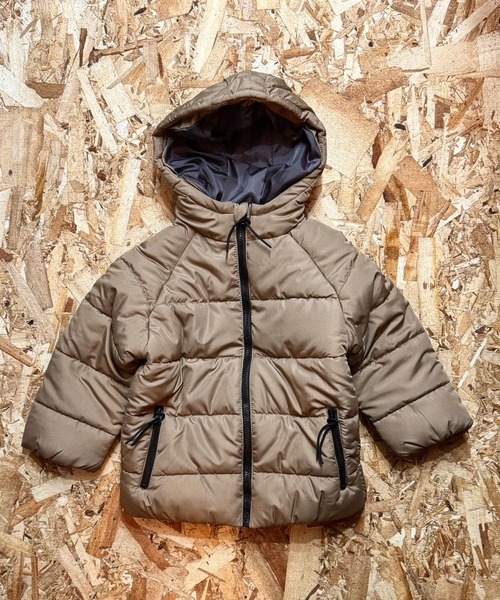 フーデッド フェイクダウン マウンテンジャケット（ダウンジャケット