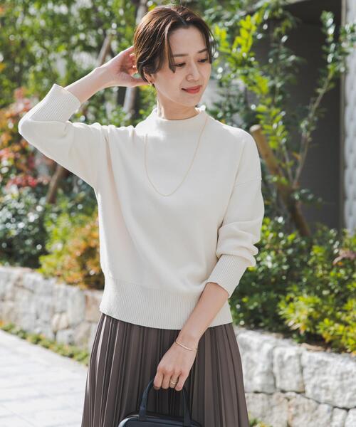 セール】『蓄熱/洗濯可』ボトルネックKNITプルオーバー｜冬服/暖かい