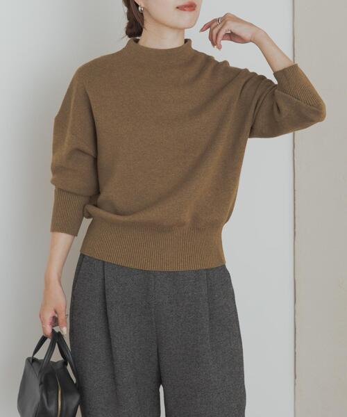 URBAN RESEARCH DOORS（アーバンリサーチドアーズ）の「『蓄熱/洗濯可』ボトルネックKNITプルオーバー（ニット/セーター・レディース・レッド/ネイビー/ライトブルー/カーキ/アイボリー/グレー・MEDIUM）」の16枚目の写真