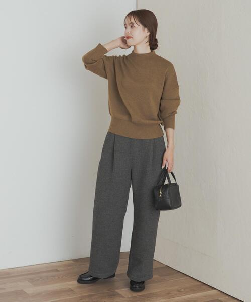 URBAN RESEARCH DOORS（アーバンリサーチドアーズ）の「『蓄熱/洗濯可』ボトルネックKNITプルオーバー（ニット/セーター・レディース・レッド/ネイビー/ライトブルー/カーキ/アイボリー/グレー・MEDIUM）」の22枚目の写真