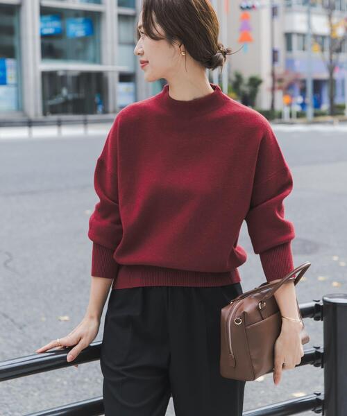 セール】『蓄熱/洗濯可』ボトルネックKNITプルオーバー｜冬服/暖かい