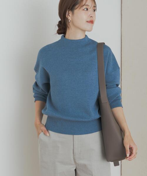 ボトルプルオーバーニット セール】『蓄熱/洗濯可』ボトルネックKNITプルオーバー（ニット