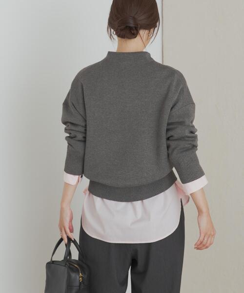 WEB/一部店舗限定カラー』ボトルネックKNITプルオーバー（ニット