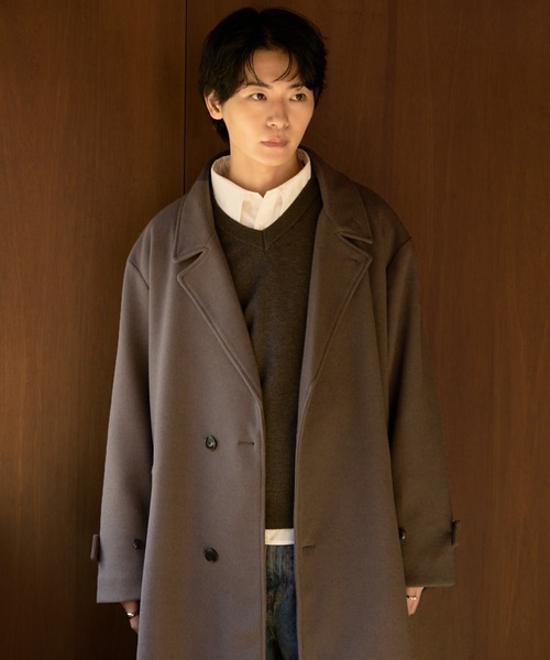LUENNA】Oversized Double-Breasted Chester Coat / オーバーサイズ