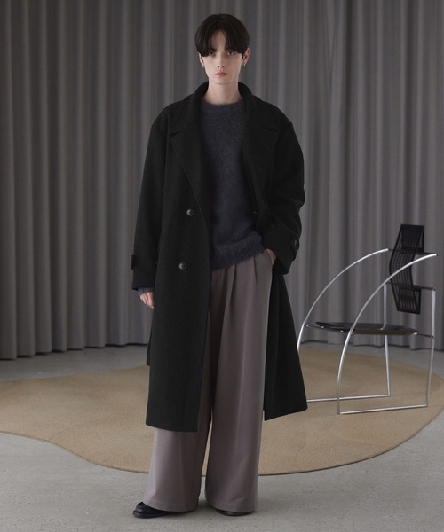 LUENNA】Oversized Double-Breasted Chester Coat / オーバーサイズ