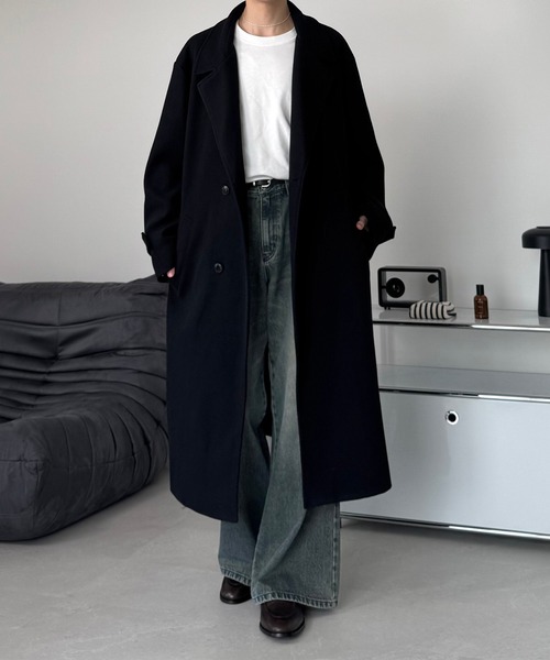 【LUENNA】 オーバーサイズダブルブレストチェスターコート LUENNA】Oversized Double-Breasted Chester Coat / オーバーサイズ