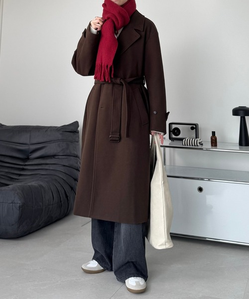 LUENNA】Oversized Double-Breasted Chester Coat / オーバーサイズ