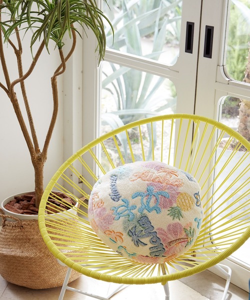 Kahiko（カヒコ）の「【Kahiko】ハウオリラウンドクッション（クッション/クッションカバー・レディース・ネイビー/ホワイト・FREE）」の8枚目の写真