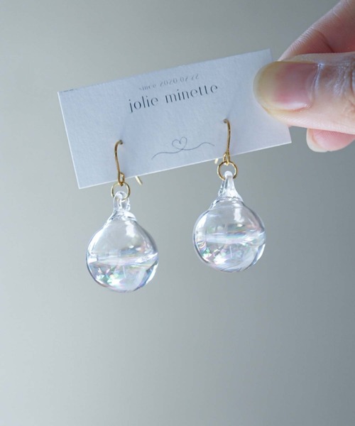 CERCA(チェルカ)の「jolie minette/シンプル 水入りオーロラガラスドーム フックピアス/アレルギー対応(ピアス(両耳用)・レディース・ゴールド系2/シルバー系1/シルバー系4/シルバー系2/ゴールド系3/ゴールド系1/シルバー系3/ゴールド系4・#16/#14/#20/#18)」の19枚目の写真