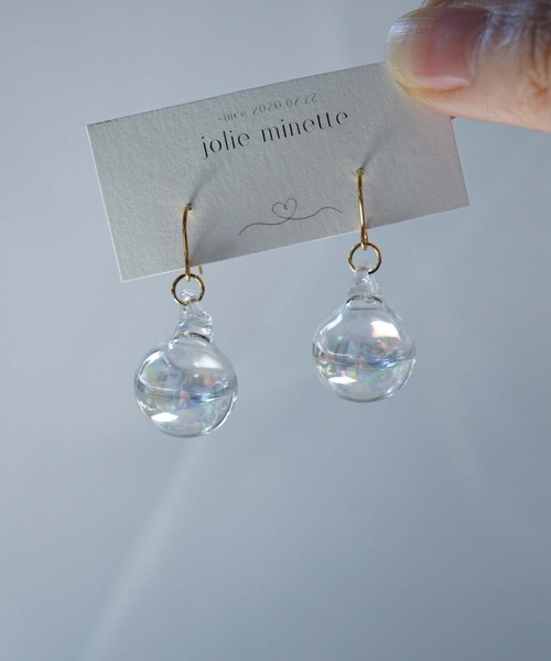 CERCA(チェルカ)の「jolie minette/シンプル 水入りオーロラガラスドーム フックピアス/アレルギー対応(ピアス(両耳用)・レディース・ゴールド系2/シルバー系1/シルバー系4/シルバー系2/ゴールド系3/ゴールド系1/シルバー系3/ゴールド系4・#16/#14/#20/#18)」の20枚目の写真
