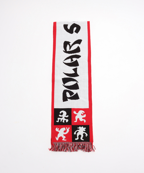 JOURNAL STANDARD（ジャーナルスタンダード）の「POLAR SKATE CO./ポーラースケートカンパニー Football Scarf Checkers（マフラー・メンズ・レッド/ネイビー・SMALL）」の2枚目の写真
