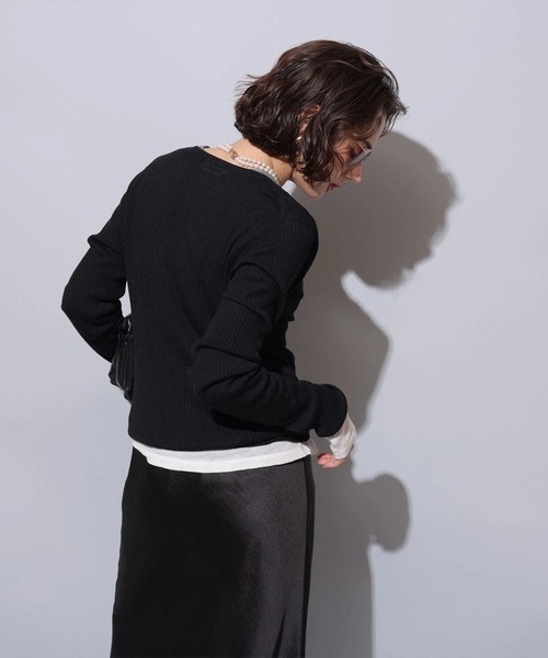 ヘンリーリブニット新品完売！アルページュストーリー ヘンリーリブニット（ニット/セーター）｜Arpege story（アルページュ