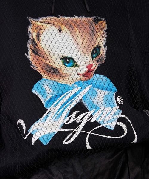 MSGM（エムエスジーエム）の「MSGM「CUTE KITTY」 チュールラップパーカー（パーカー・レディース・ブラック・S）」の7枚目の写真