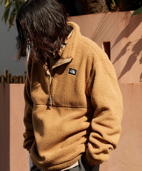 THE NORTH FACE（ザノースフェイス）の「日本未発売 THE NORTH FACE/ザ・ノースフェイス HELIX FLEECE HALF ZIP ブランドロゴ フリース ハーフジップボアジャケット（ブルゾン・メンズ・ブラウン・M/L/XL）」の10枚目の写真