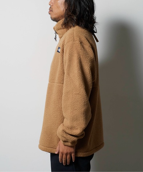 THE NORTH FACE（ザノースフェイス）の「日本未発売 THE NORTH FACE/ザ・ノースフェイス HELIX FLEECE HALF ZIP ブランドロゴ フリース ハーフジップボアジャケット（ブルゾン・メンズ・ブラウン・M/L/XL）」の4枚目の写真