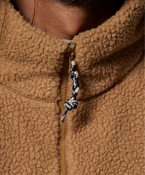 THE NORTH FACE（ザノースフェイス）の「日本未発売 THE NORTH FACE/ザ・ノースフェイス HELIX FLEECE HALF ZIP ブランドロゴ フリース ハーフジップボアジャケット（ブルゾン・メンズ・ブラウン・M/L/XL）」の12枚目の写真