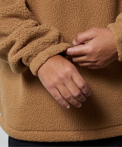 THE NORTH FACE（ザノースフェイス）の「日本未発売 THE NORTH FACE/ザ・ノースフェイス HELIX FLEECE HALF ZIP ブランドロゴ フリース ハーフジップボアジャケット（ブルゾン・メンズ・ブラウン・M/L/XL）」の5枚目の写真