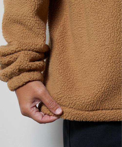 THE NORTH FACE（ザノースフェイス）の「日本未発売 THE NORTH FACE/ザ・ノースフェイス HELIX FLEECE HALF ZIP ブランドロゴ フリース ハーフジップボアジャケット（ブルゾン・メンズ・ブラウン・M/L/XL）」の9枚目の写真