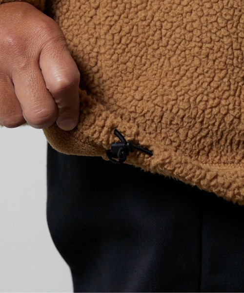 THE NORTH FACE（ザノースフェイス）の「日本未発売 THE NORTH FACE/ザ・ノースフェイス HELIX FLEECE HALF ZIP ブランドロゴ フリース ハーフジップボアジャケット（ブルゾン・メンズ・ブラウン・M/L/XL）」の3枚目の写真