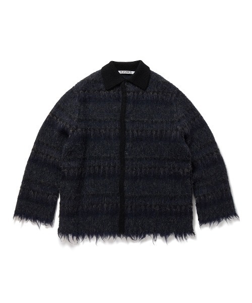 PERVERZE パーバーズ　マルチリブセーター　ブラック Felted Blanket Coat（ニット/セーター）｜PERVERZE（パーバーズ）の