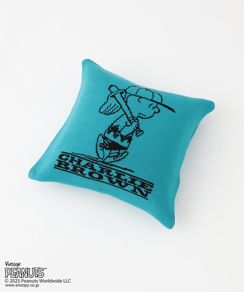 journal standard Furniture （ジャーナルスタンダードファニチャー）の「【PEANUTS×SPORTS WEAR by JSF】別注 KNIT CUSHION クッションカバー（クッション/クッションカバー・レディース・ブルー/グリーン/オレンジ/イエロー・FREE）」の6枚目の写真