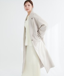 natural couture（ナチュラルクチュール）の「ニットモッサ袖タックチェスターコート（チェスターコート）」