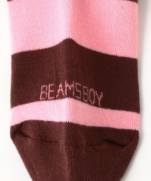 BEAMS BOY(ビームスボーイ)の「テレコ ボーダー 3/2(ソックス/靴下・レディース・ブルー/イエロー/レッド/ピンク・ONE SIZE)」の7枚目の写真