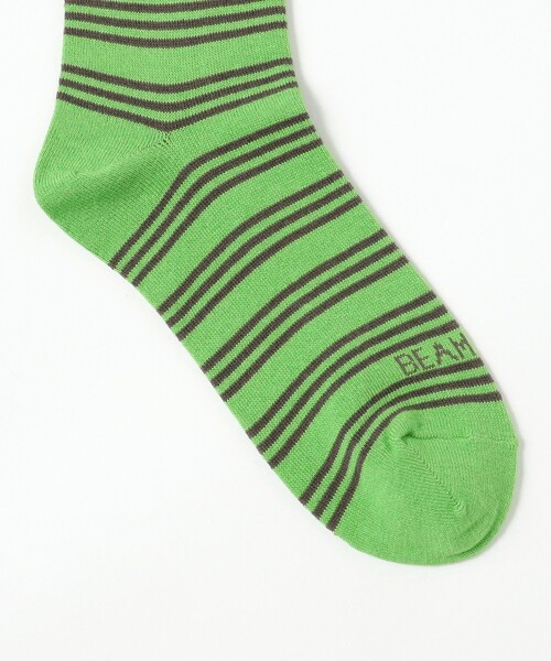 BEAMS BOY(ビームスボーイ)の「テレコ ボーダー 3/2(ソックス/靴下・レディース・ブルー/イエロー/レッド/ピンク・ONE SIZE)」の9枚目の写真