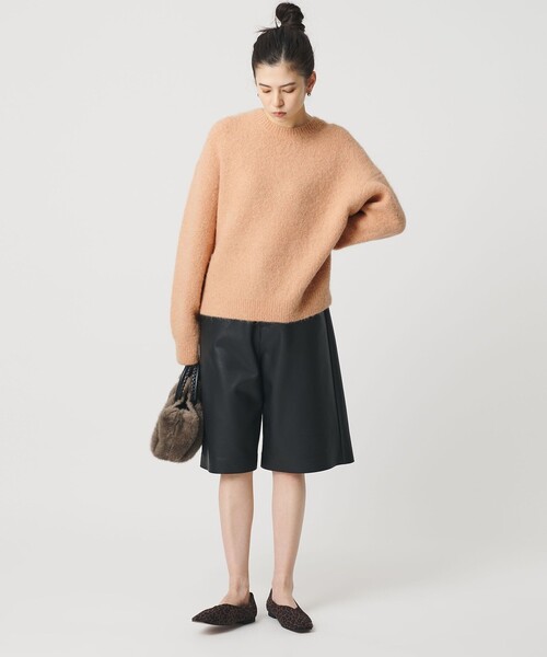 BEAUTY&YOUTH UNITED ARROWS（ビューティーアンドユースユナイテッドアローズ）の「アルパカブレンド シャギー ニットプルオーバー（ニット/セーター・レディース・シャーベット/ダークグレー/ライム・FREE）」の6枚目の写真