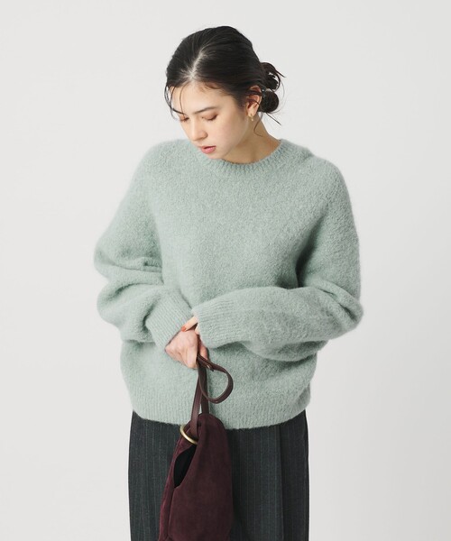 セール】アルパカブレンド シャギー ニットプルオーバー（ニット