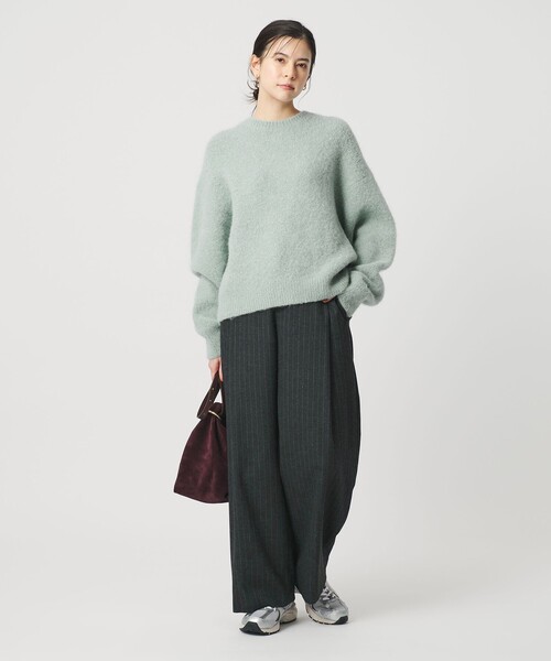 BEAUTY&YOUTH UNITED ARROWS（ビューティーアンドユースユナイテッドアローズ）の「アルパカブレンド シャギー ニットプルオーバー（ニット/セーター・レディース・シャーベット/ダークグレー/ライム・FREE）」の14枚目の写真