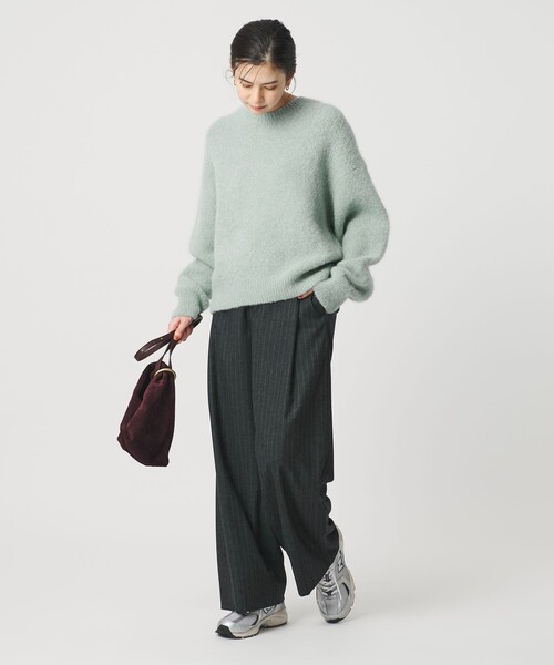 BEAUTY&YOUTH UNITED ARROWS（ビューティーアンドユースユナイテッドアローズ）の「アルパカブレンド シャギー ニットプルオーバー（ニット/セーター・レディース・シャーベット/ダークグレー/ライム・FREE）」の15枚目の写真