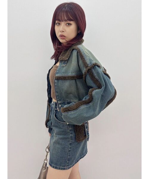 デニムボアブルゾン【セットアップ着用可能】（ブルゾン）｜EVRIS