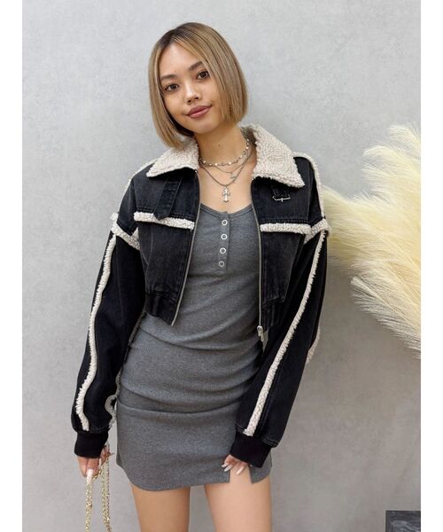 EVRIS デニムボア　セットアップ デニムボアブルゾン【セットアップ着用可能】（ブルゾン）｜EVRIS