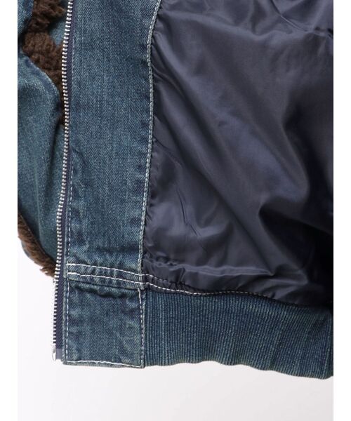 EVRIS（エヴリス）の「デニムボアブルゾン【セットアップ着用可能】（ブルゾン・レディース・インディゴブルー/ブラック・FREE）」の15枚目の写真