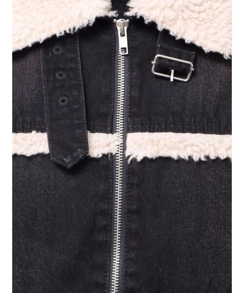 EVRIS（エヴリス）の「デニムボアブルゾン【セットアップ着用可能】（ブルゾン・レディース・インディゴブルー/ブラック・FREE）」の19枚目の写真