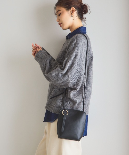 studio CLIP(スタディオクリップ)の「3ROOMワンマイルショルダーバッグ(ショルダーバッグ・レディース・ブラウン/ブルー/アイボリー/ブラック/ライトブルー/キャメル・FREE)」の2枚目の写真