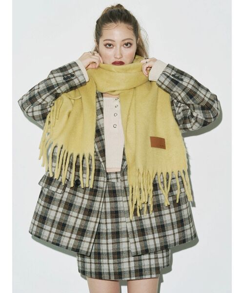 EVRIS（エヴリス）の「シャギーソフトマフラー（マフラー・レディース・マスタード/ホワイト/ブラック/ブルー・FREE）」の14枚目の写真