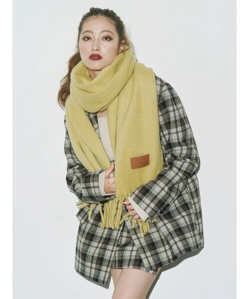 EVRIS（エヴリス）の「シャギーソフトマフラー（マフラー・レディース・マスタード/ホワイト/ブラック/ブルー・FREE）」の15枚目の写真