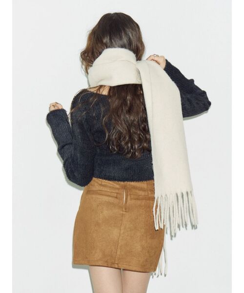 EVRIS（エヴリス）の「シャギーソフトマフラー（マフラー・レディース・マスタード/ホワイト/ブラック/ブルー・FREE）」の19枚目の写真