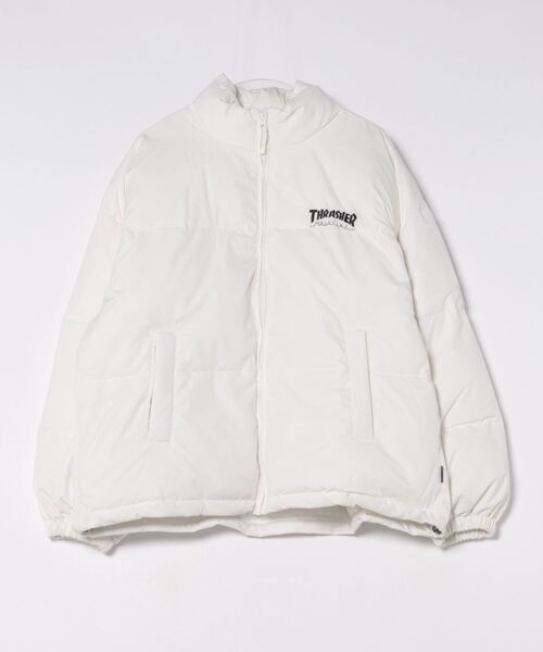 THRASHER(スラッシャー)の「【THRASHER/スラッシャー】 スタンドネックパファージャケット マグロゴ(ブルゾン・メンズ・ブラック/ホワイト・LARGE/X-LARGE/MEDIUM)」の1枚目の写真