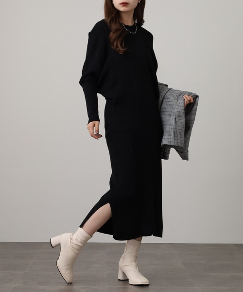 セール】変形デザインニットワンピース（ワンピース）｜FUNALIVE