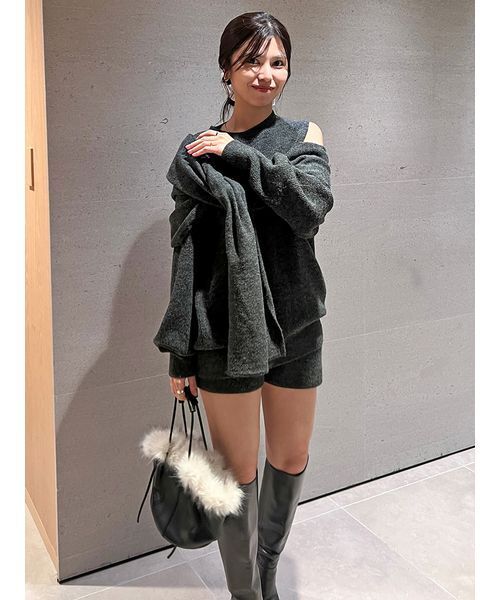 SNIDEL（スナイデル）の「畦ニットショートパンツ（その他パンツ・レディース・アイボリー/グレー/レッド・F）」の10枚目の写真