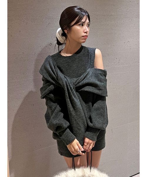 SNIDEL（スナイデル）の「畦ニットショートパンツ（その他パンツ・レディース・アイボリー/グレー/レッド・F）」の11枚目の写真