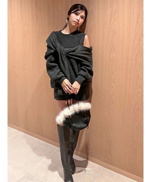 SNIDEL（スナイデル）の「畦ニットショートパンツ（その他パンツ・レディース・アイボリー/グレー/レッド・F）」の12枚目の写真